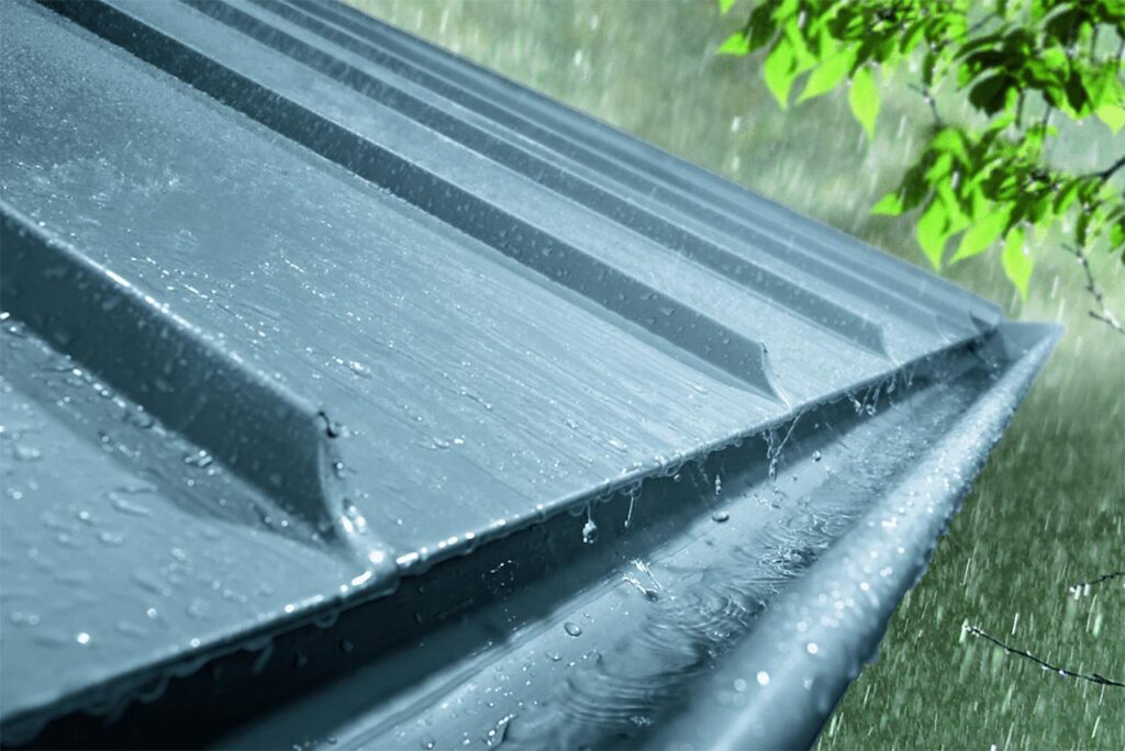 RHEINZINK Dachrinnen Dachentwässerung Regen